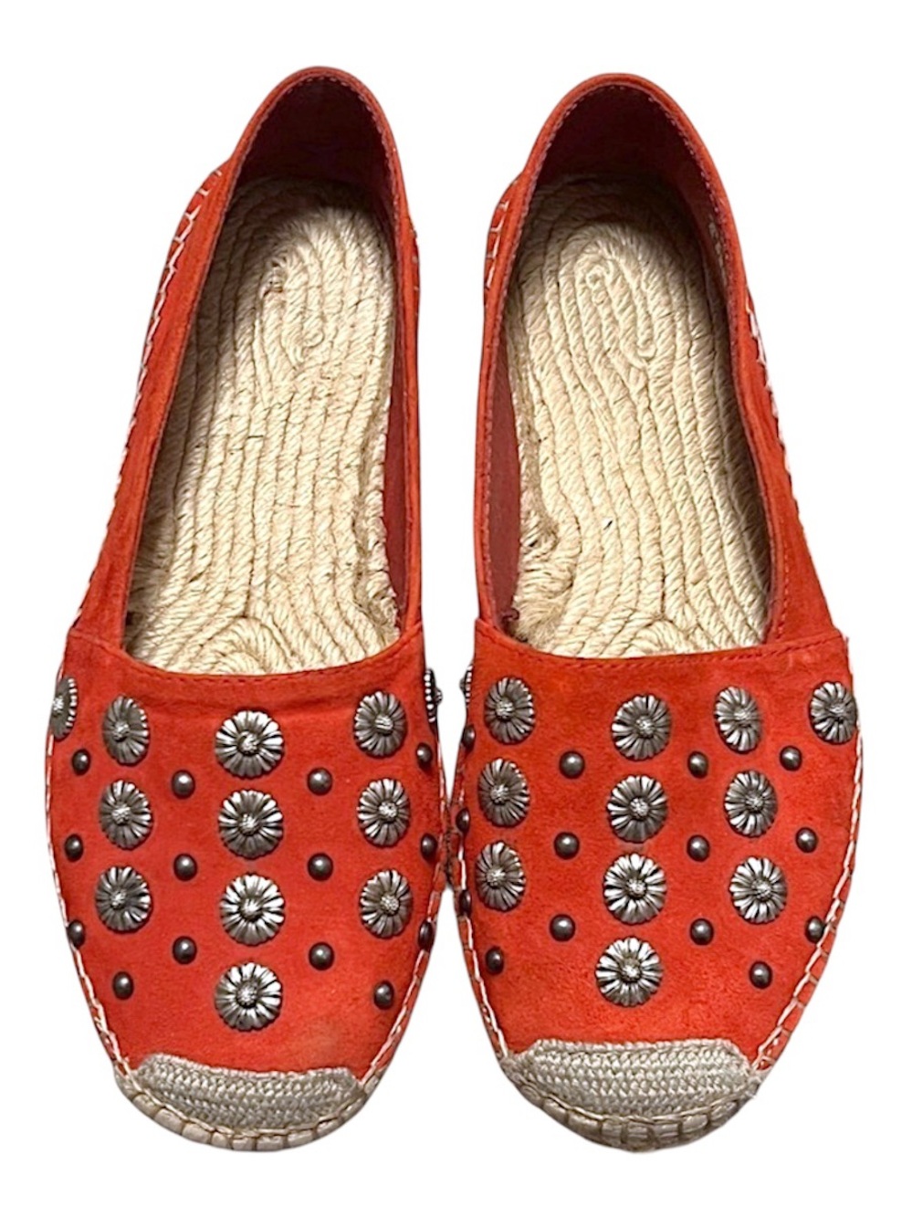 The Kooples Daisy Espadrilles, red, size 37 / 6.5US